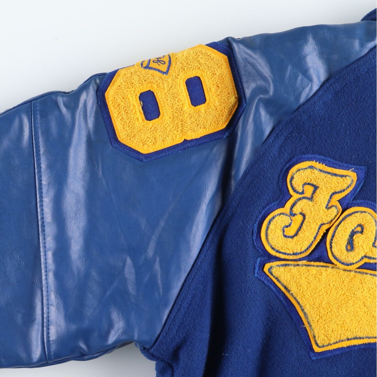 古着 90年代 NEFF 袖革ウールスタジャン アワードジャケット バー 