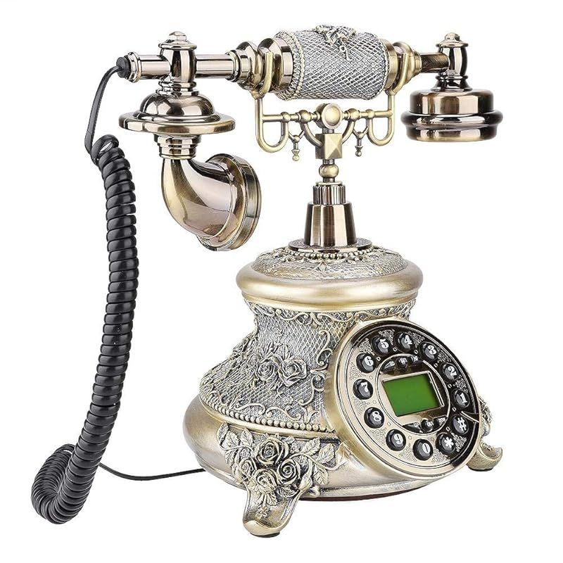 レトロ電話機 ヨーロッパ風 FSK DTMF電話番号表示 自動検出付き ヴィンテージアンティーク電話 ワンボタンリダイヤルレトロ電話 有線デスクトップ固定電話 1 WWW_KANDAIZUMI_COM