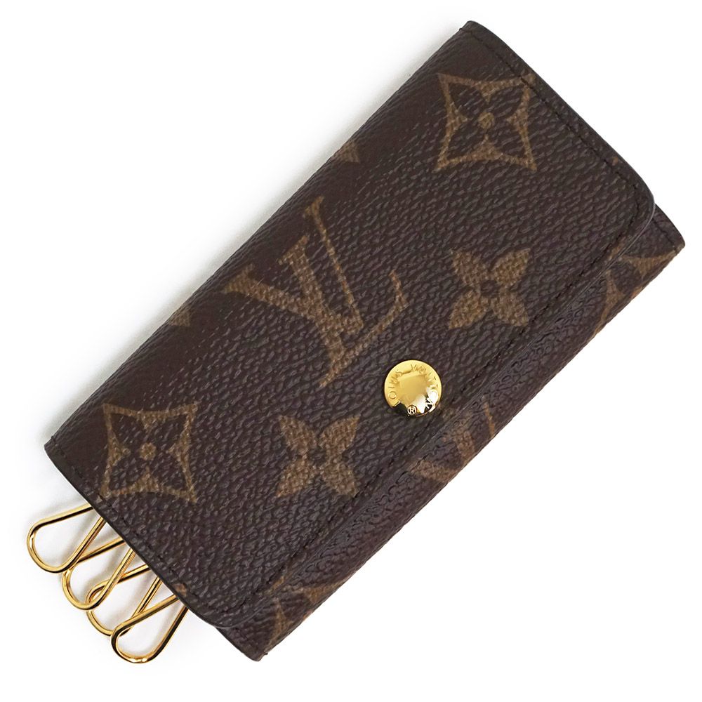ルイ ヴィトン ミュルティクレ 4 キーケース モノグラム ブラウン 茶 ゴールド金具 M62631 M69517 LOUIS VUITTON