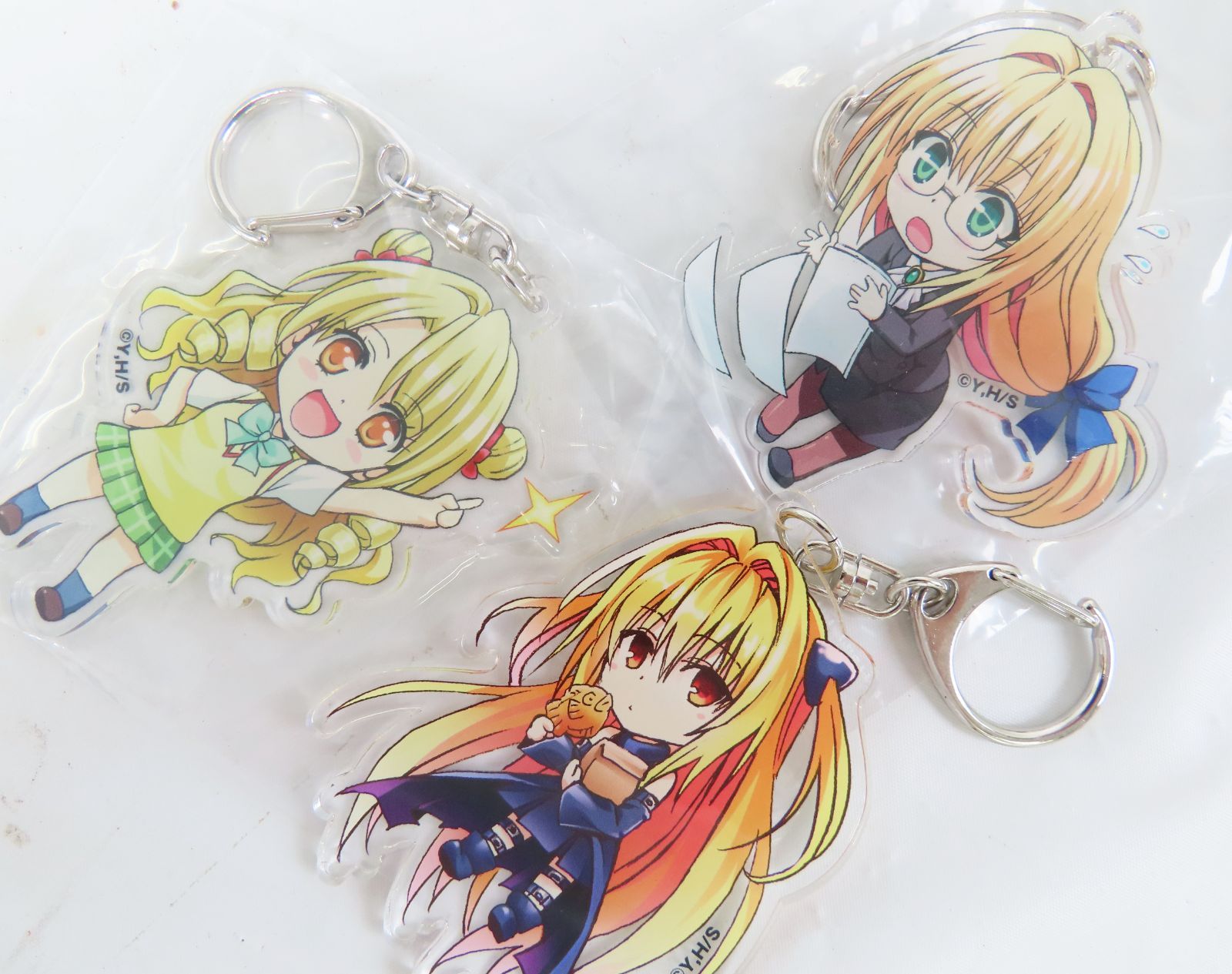 ToLoveる 15周年記念原画展 グッズ アクリルキーホルダー3種