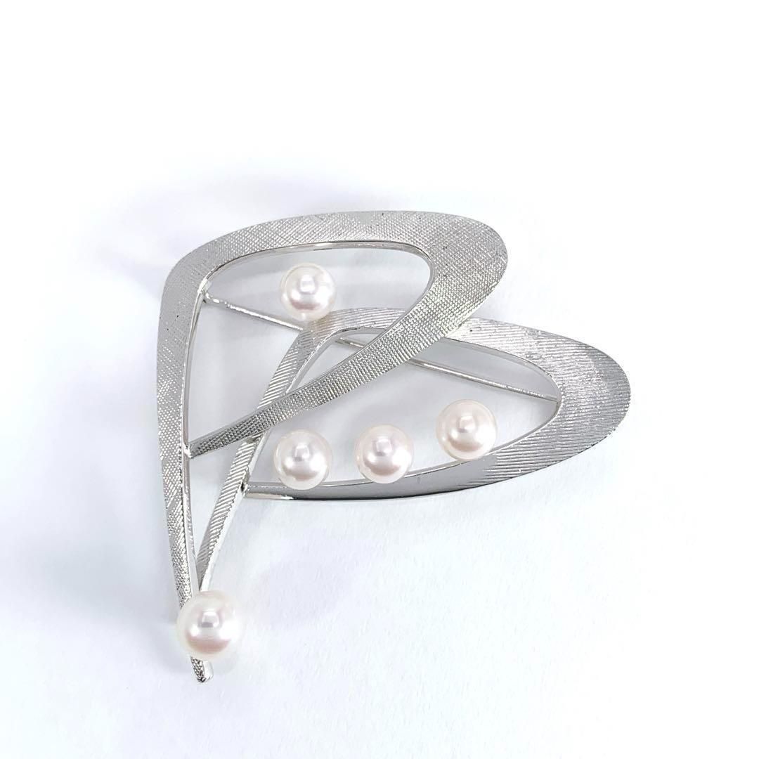 MIKIMOTO ミキモト パール デザイン ブローチ シルバー - メルカリ