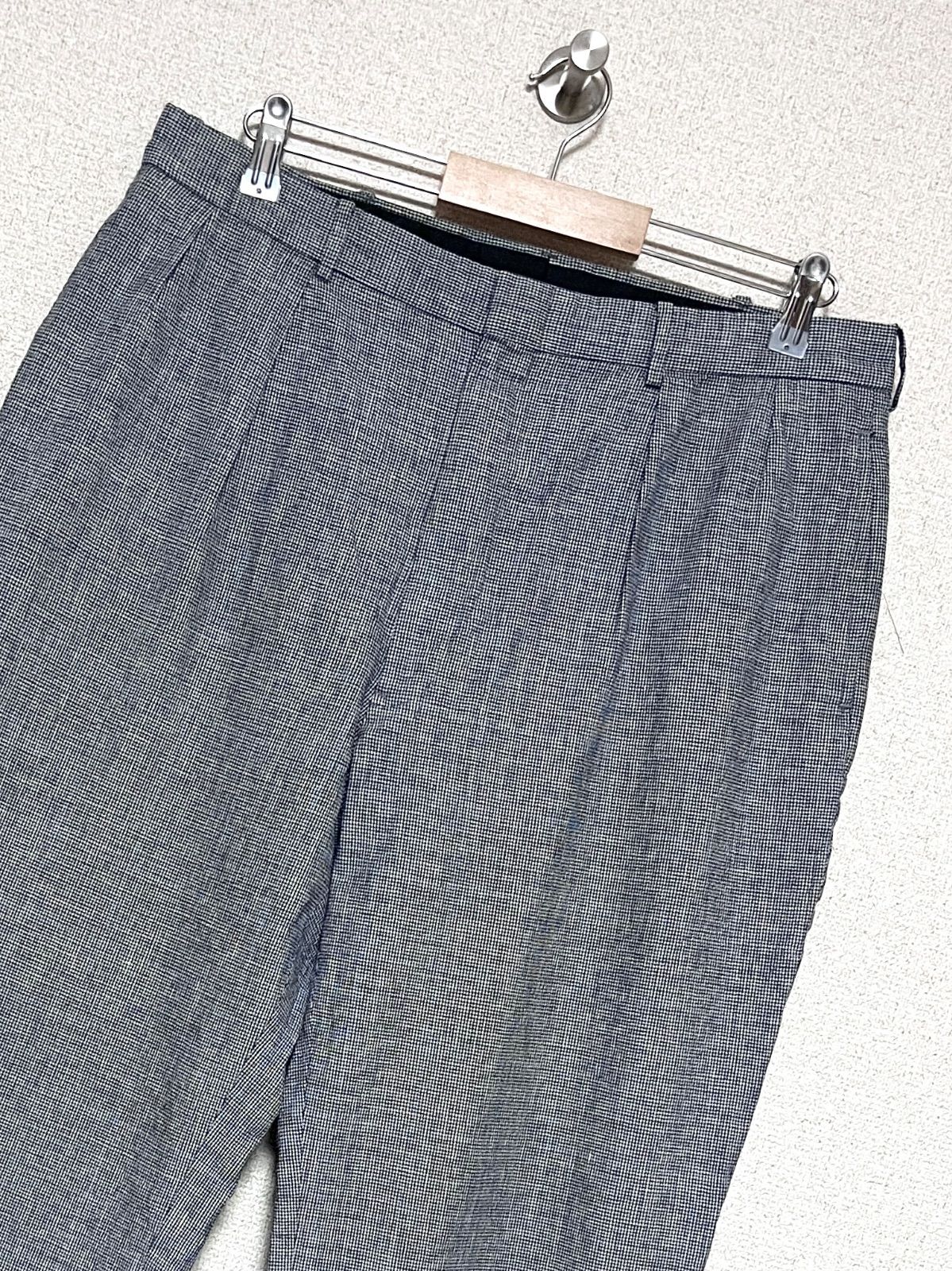 90s ラルフローレン リネン100% スラックス 2タック 古着 W36L32 90s ポロ ラルフローレン ツータック スラックス リネンパンツ