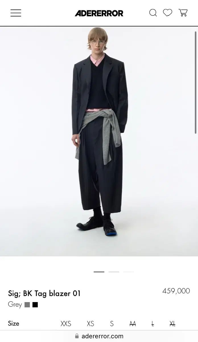 XL ） ADER ERROR(アーダーエラー) ジャケット Grey BK Tag