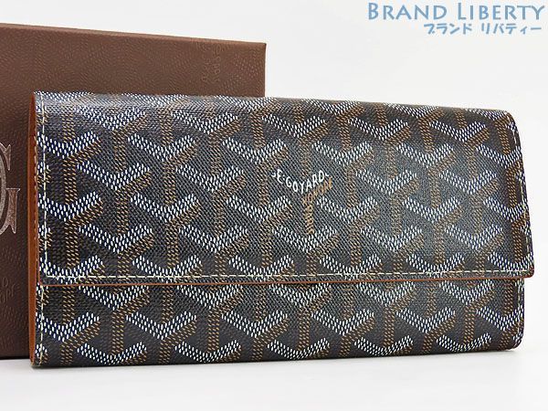 レアほぼ新品】ゴヤール GOYARD ヴァレンヌ 二つ折り長財布 ブラック ...