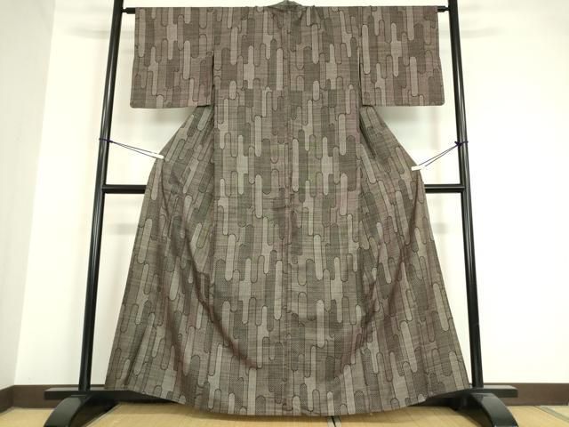 平和屋着物□本場大島紬 雲取り草花文 正絹 逸品 DAAP8447zy 平和屋着物