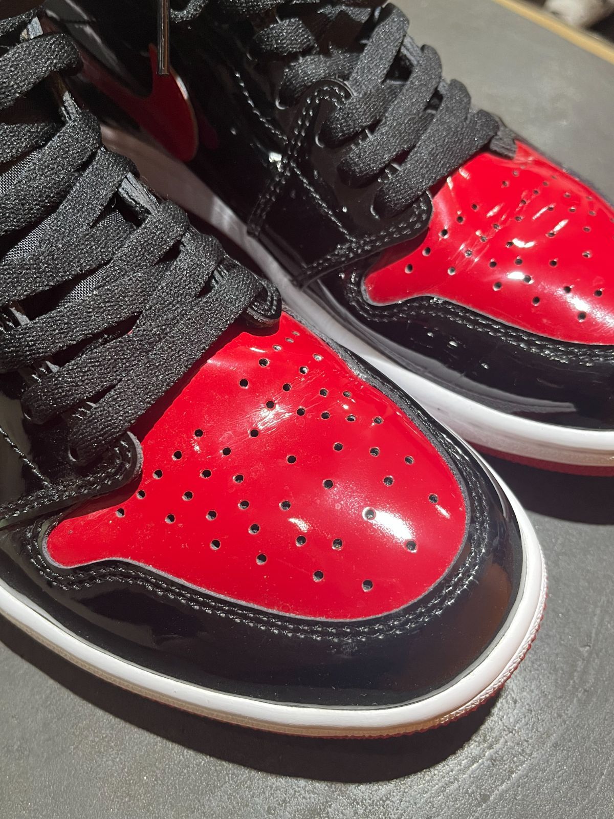 NIKE Air Jordan 1 パテントブレッド　じん0807 国内1月15日発売予定】 ナイキ エアジョーダン1 レトロ ハイ OG