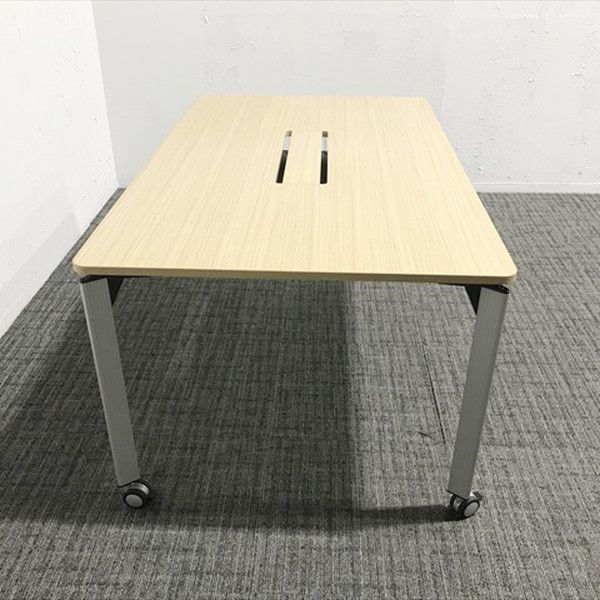 ミーティングテーブル 完成品 DE 4本脚タイプ キャスター付 イトーキ ファインウォールナットL