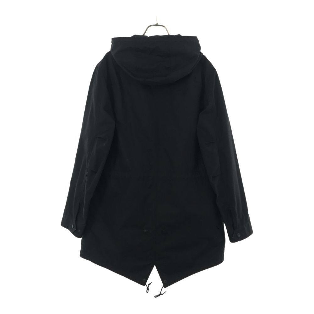 SHIPS シップス 黒 フード付きモッズコート インナー付き たやすく 