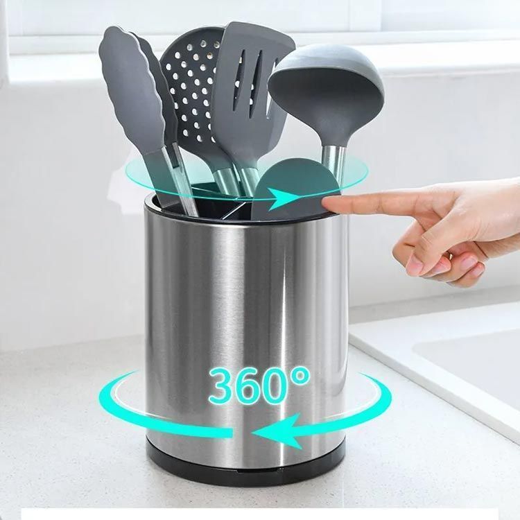 キッチンツールスタンド ステンレス 仕切り付き キッチン収納