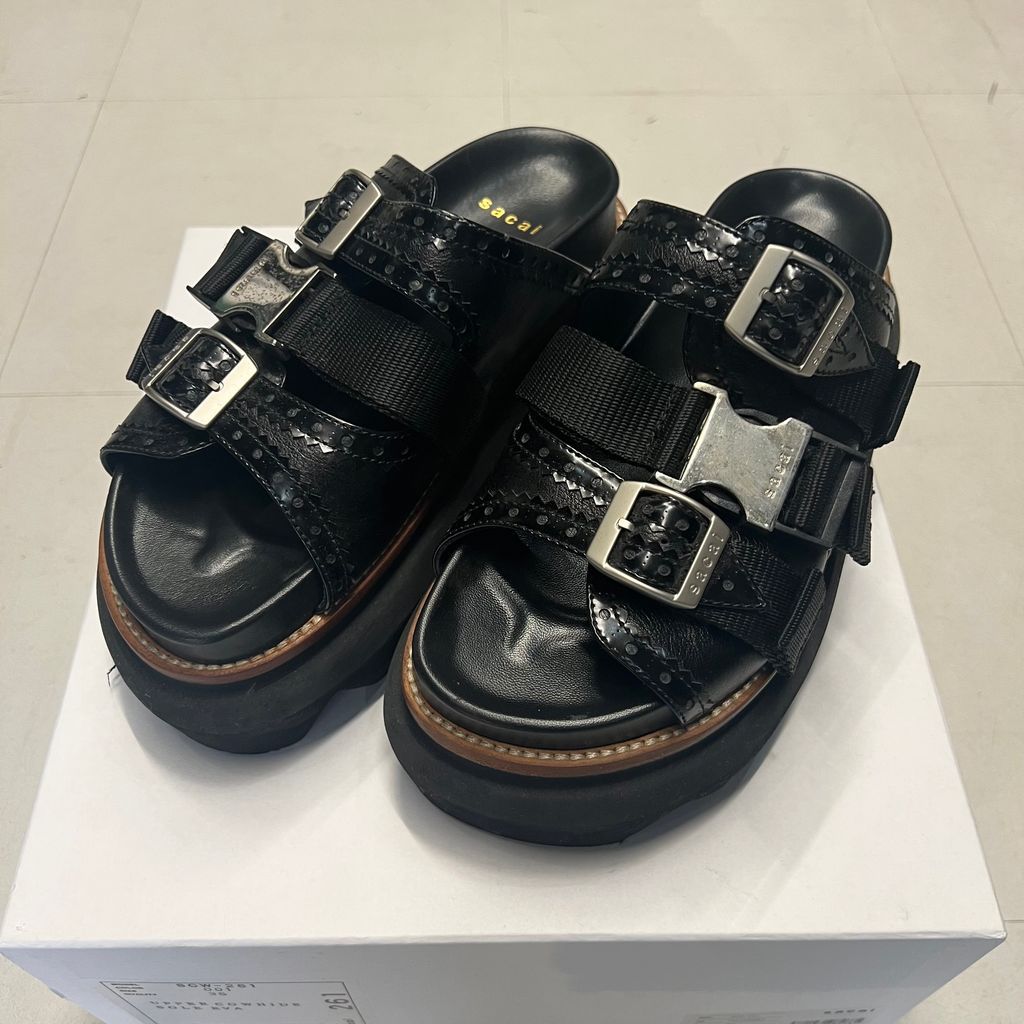 Ssacai サカイ Wingtip Sandals サンダル SCW-261 ブラック系 size 35 中目黒06