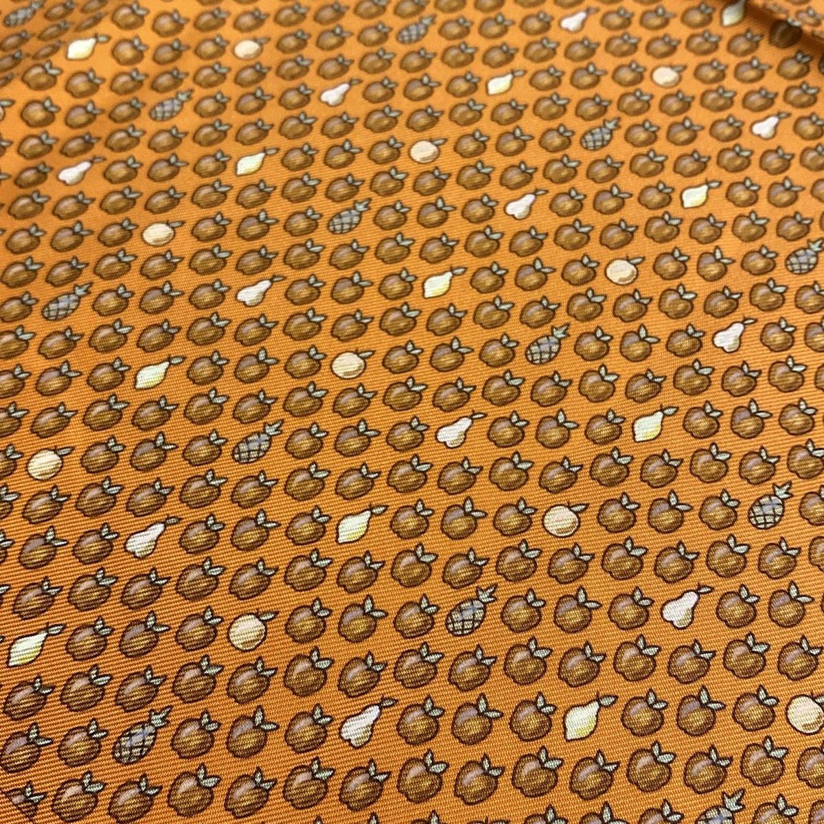 HERMES(エルメス) スカーフ美品 プチカレ オレンジ×アイボリー