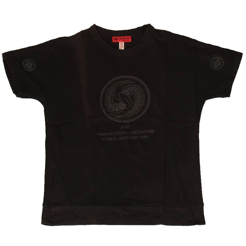 訳あり EVISU エヴィス YAMANE ヤマネ USED T SHIRTS Ｔシャツ 半袖 プリント ラグラン ブラック 限定 古着 ユーズド ラグランTシャツ シンプル プリントTシャツ 男女兼用 普段着 仕事着 黒 夏 アウト