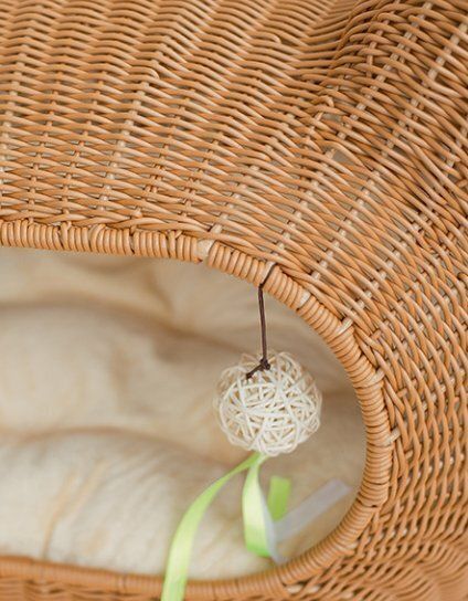 水洗い な籐編みの猫小屋四季兼用の猫小屋犬小屋ペット用品の手編み半閉鎖の猫小屋ですCYB246大人気