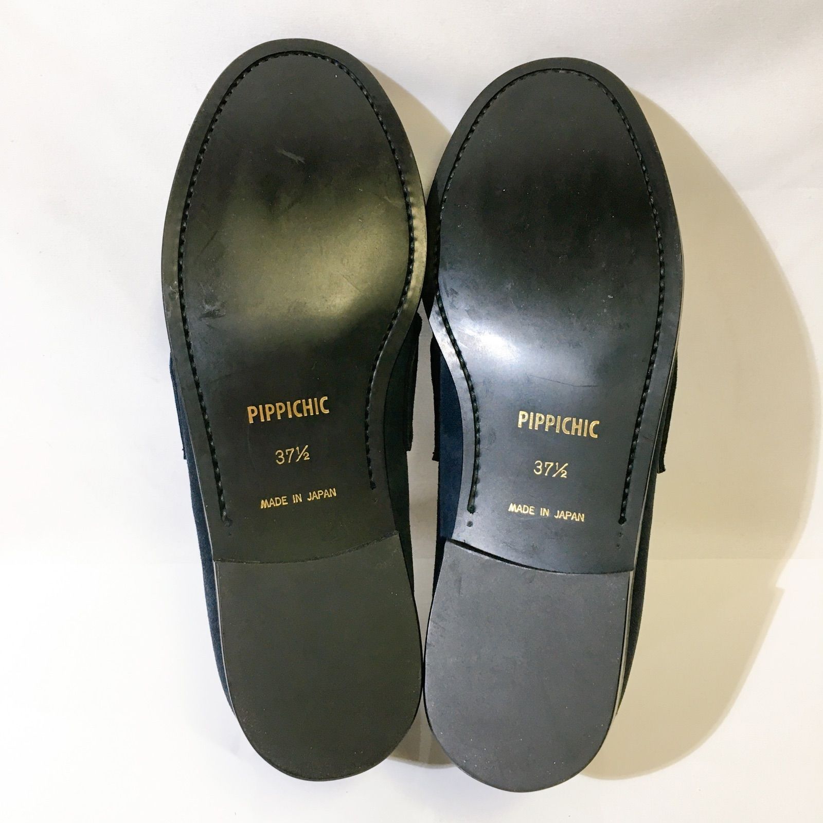 PIPPICHIC ピッピシック ローファー ネイビー スエード ひねり金具 