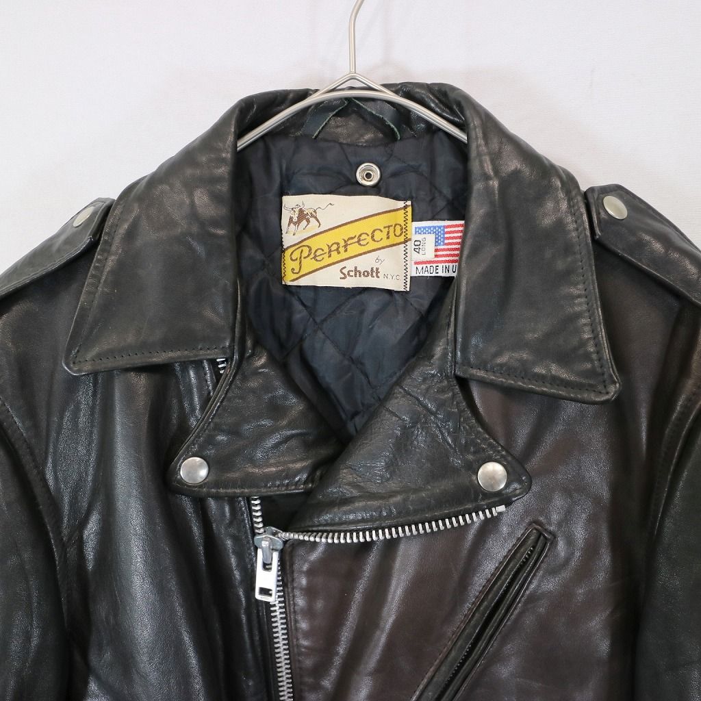 70年代 USA製 Schott ショット ダブルライダースジャケット 本革