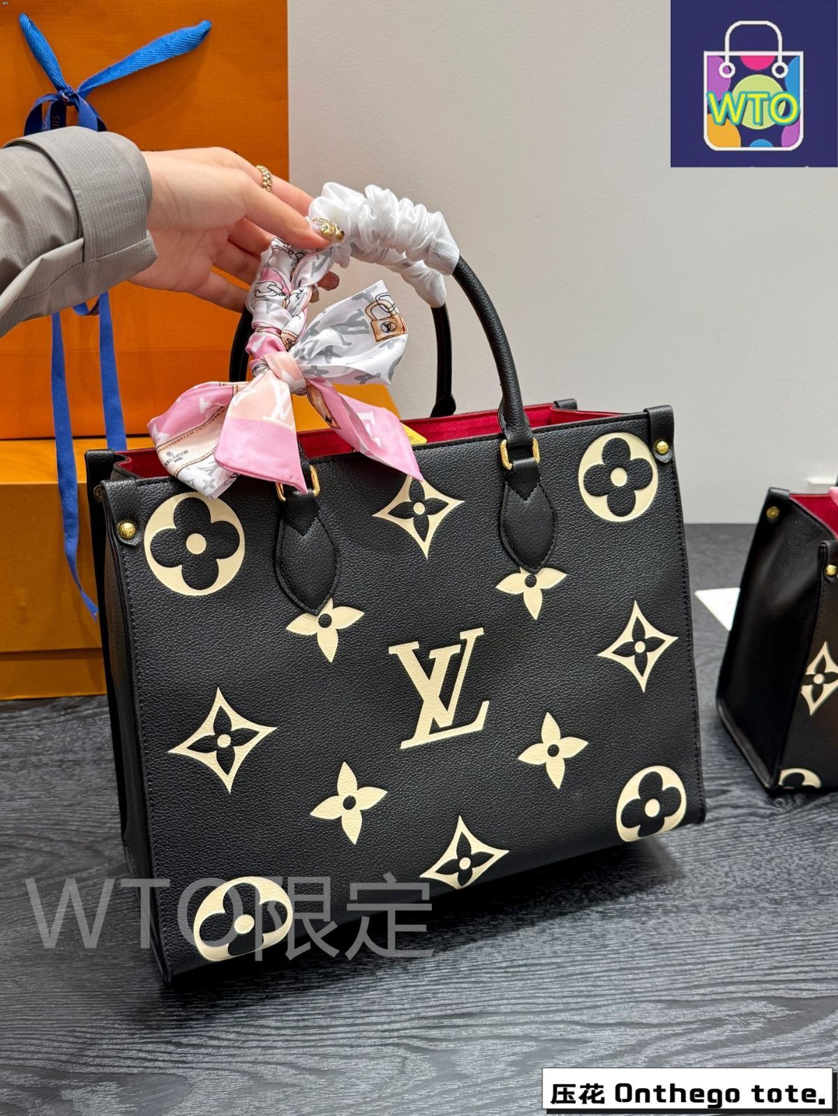 Louis Vuitton トートバッグ　ジャンク品 オンザゴー（LOUIS VUITTON） ルイヴィトン トートバッグ M44674
