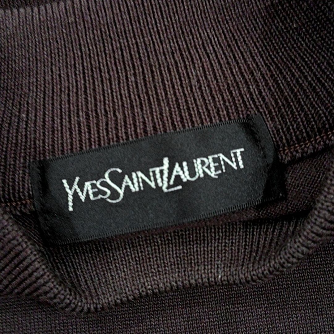 古着 YVESSAINTLAURENT イブサンローラン ヴィンテージ薄手クルーネックニット メンズ LA薄手・シンプル・着回し・胸ポケット1個・ロゴ 刺繍・秋冬向き - メルカリ