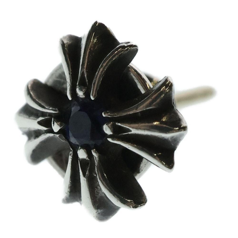 CHROME HEARTS クロムハーツ No2 CH PLS SAP CHプラス 1サファイア スタッドピアス シルバー