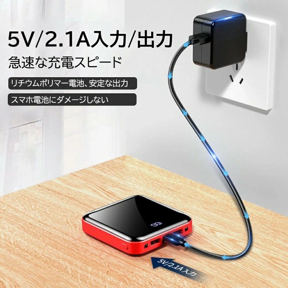 ミニモバイルバッテリー　20000mAh 大容量　小型　軽量　PSE認証済　3色