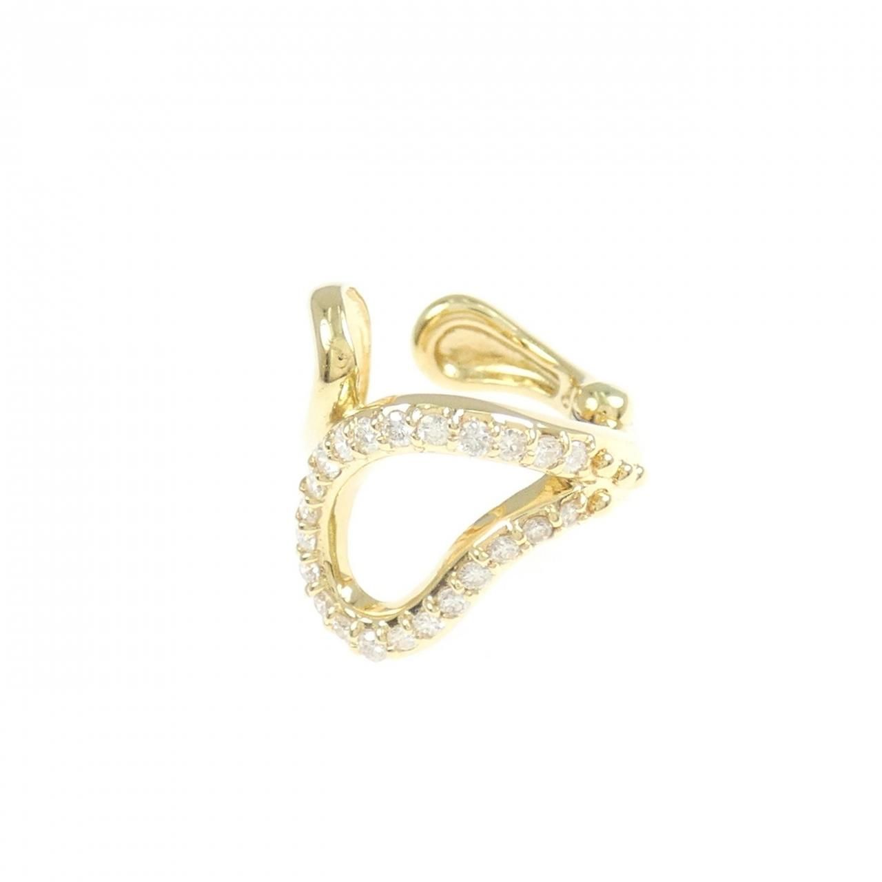 K18YG ダイヤモンド イヤーカフ 0.22CT 片耳