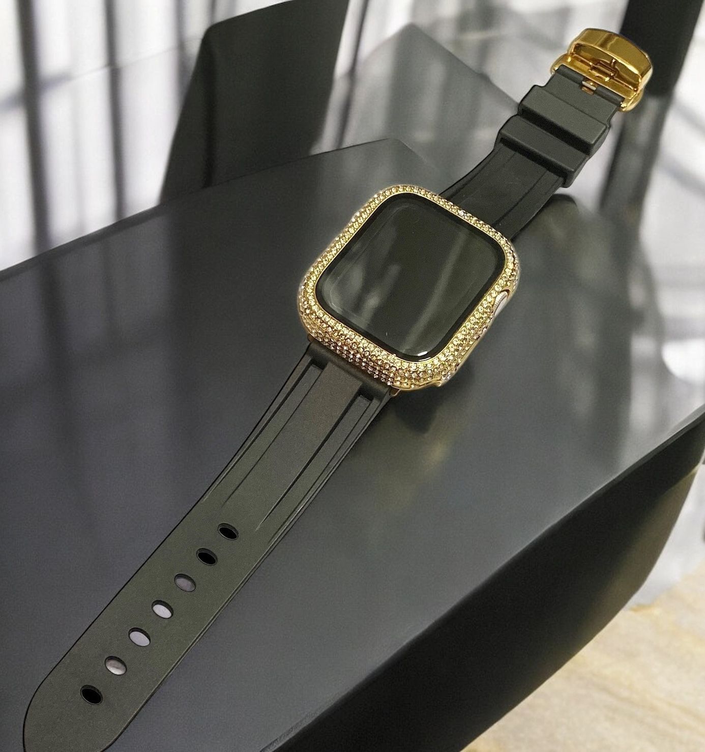 Apple Watch用ラバー バンド キラキラ カバーケース ベルト
