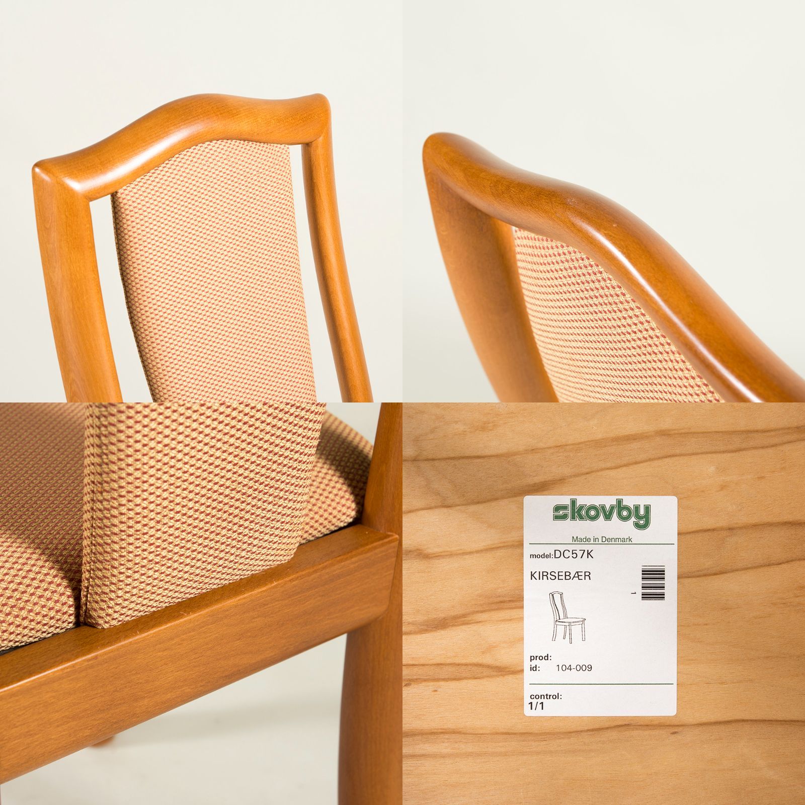 Skovby スコービー ダイニングチェア 2脚セット(2) チェリー材 北欧デンマーク ヴィンテージ クラシックモダン Dining Chair Skovby Mobelfabrik 2脚set ローズウッド 北欧家具