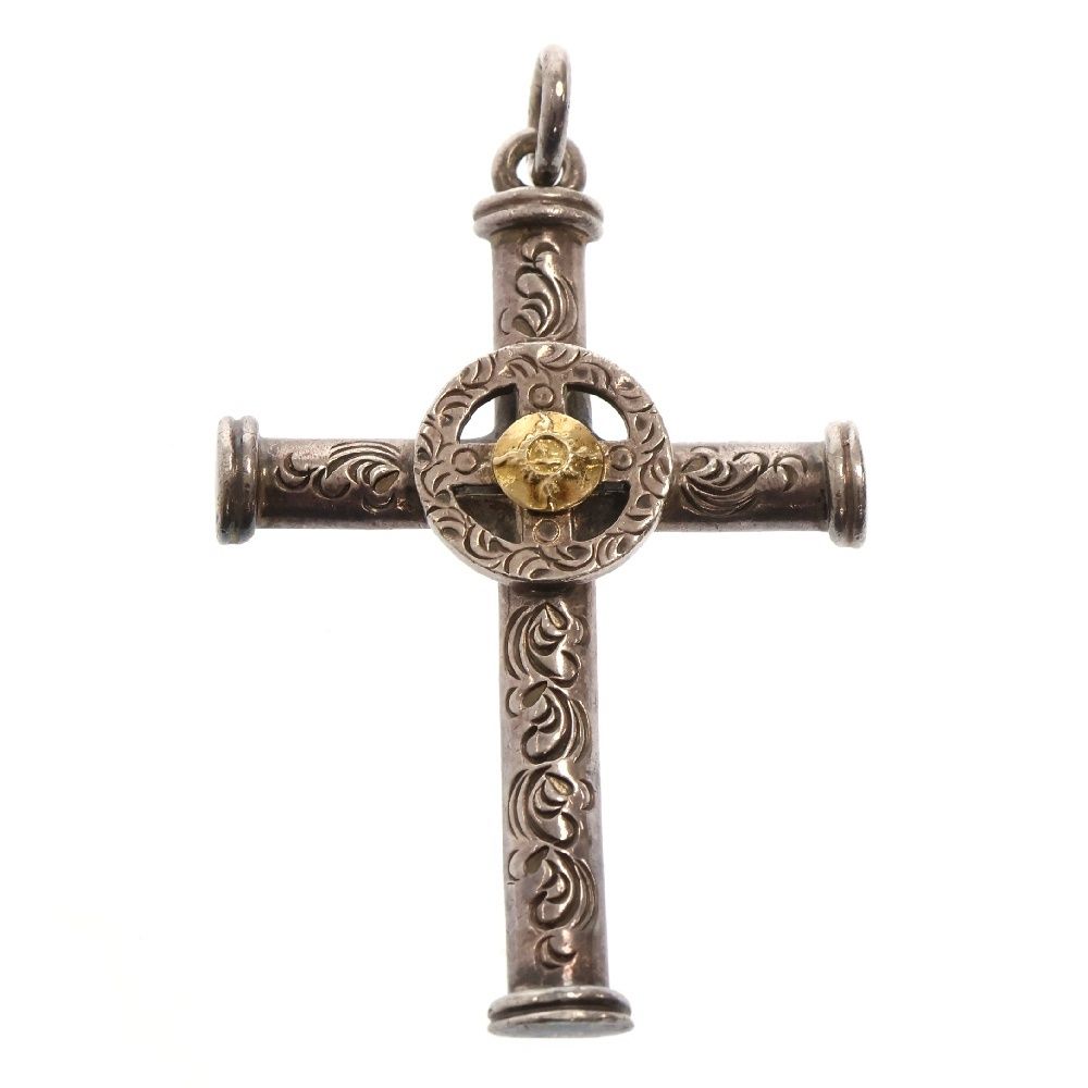 FIRST ARROW's (ファーストアローズ) P-122 K18 Wheel Cross Pendant