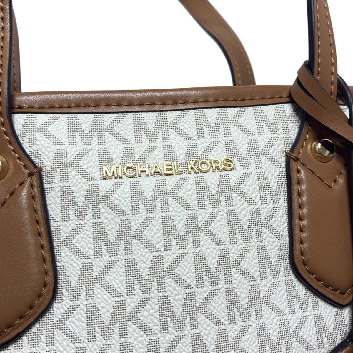 白×ダークブラウン×ライトブラウン レザー