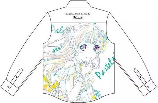 衣類 白鷺千聖 Ani-Art フルグラフィックカジュアルシャツ ホワイト ユニセックス XLサイズ BanG Dream! ガールズバンドパーティ!