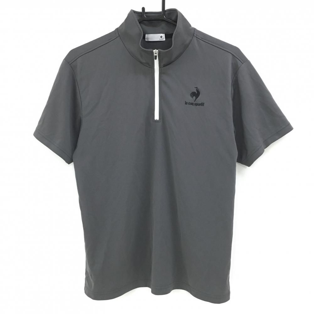 ルコックスポルティフ ゴルフウェア ポロシャツ 半袖 ロゴ M ネイビー