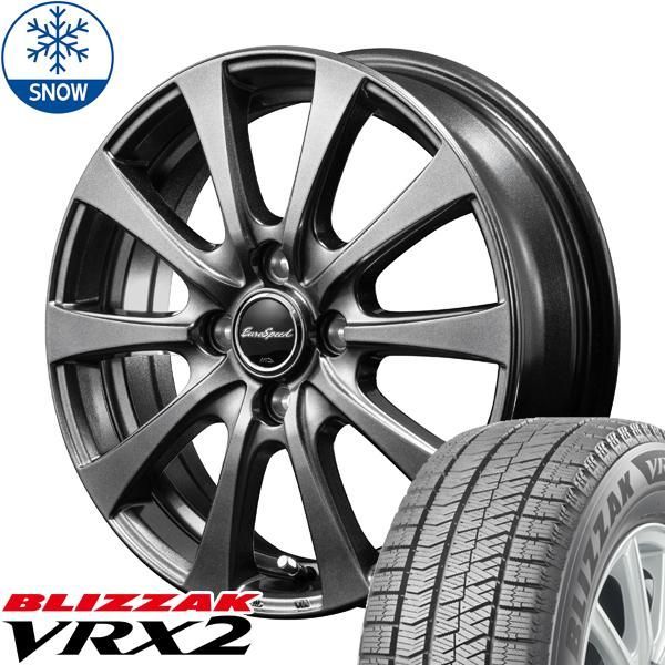 165/55R15 スタッドレスタイヤホイールセット パッソ etc (BRIDGESTONE VRX2 & EUROSPEED G10 4穴  100) - メルカリ