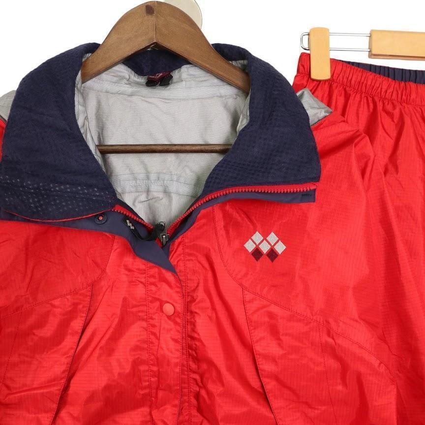 mont bell モンベル ストームクルーザー セットアップ 上下セット M レインウェア ゴアテックス GORE TEX レッド 登山 アウトドア