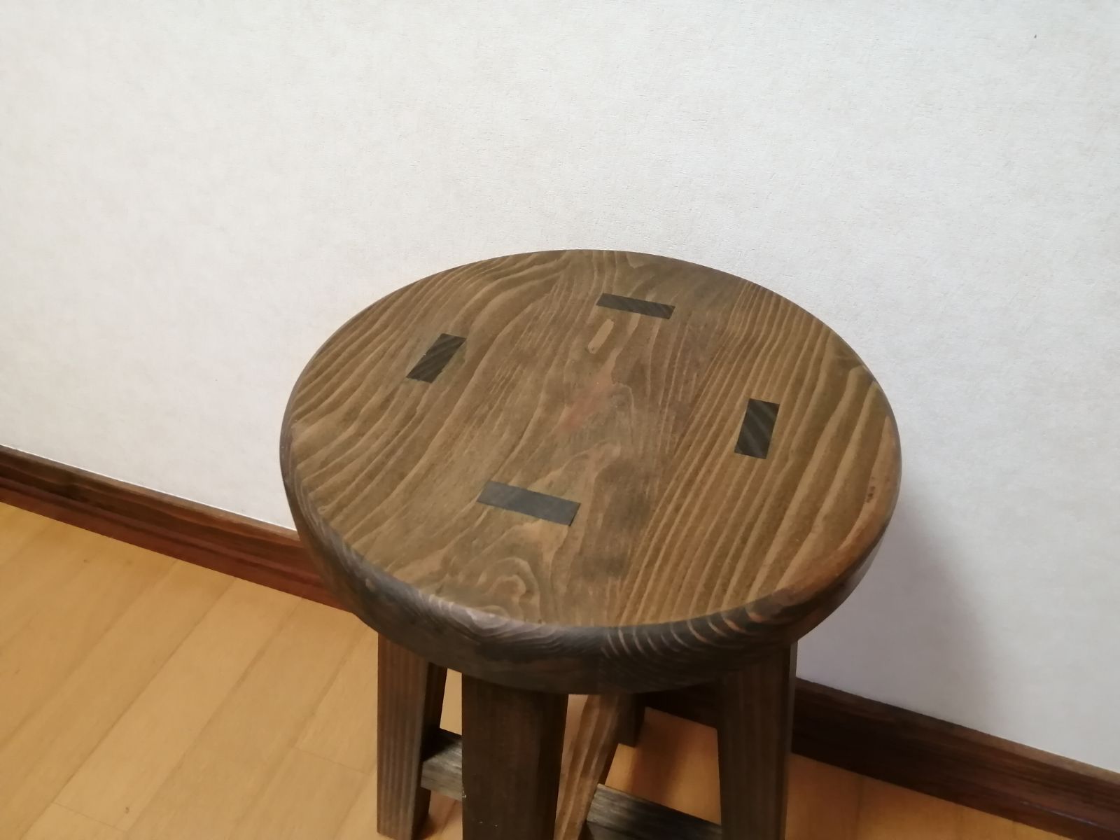 木製スツール 高さ60cm 丸椅子 stool 猫犬 - スツール