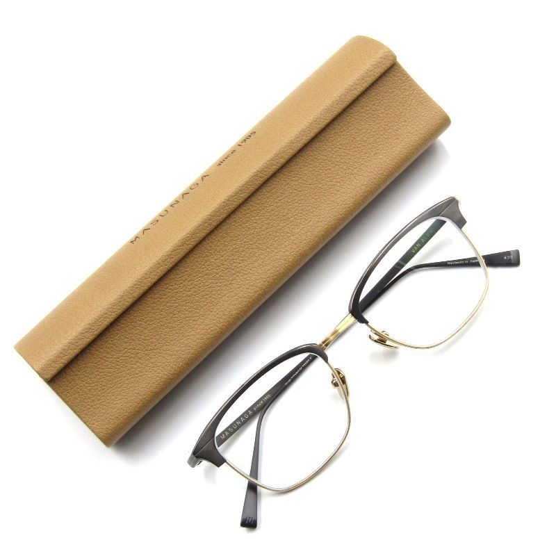 MASUNAGA since 1905 増永眼鏡 マスナガ メガネフレーム VAN ALEN 度入り ヴァンアレン 39 BLACK|GOLD65007693