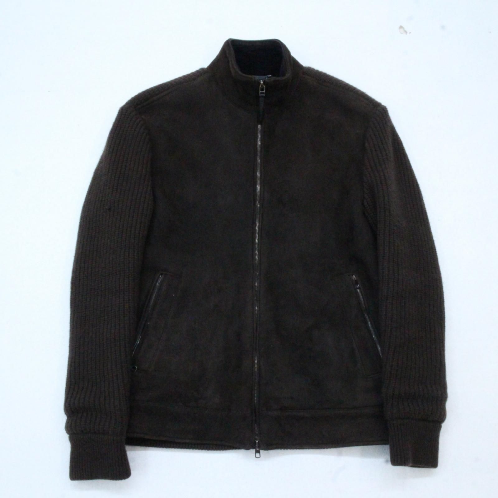 物流センター Ermenegildo Zegna | エルメネジルド ゼニア レザー ニット-スエードブルゾン ULPMM L72 470 ブラウン サイズ 48 108