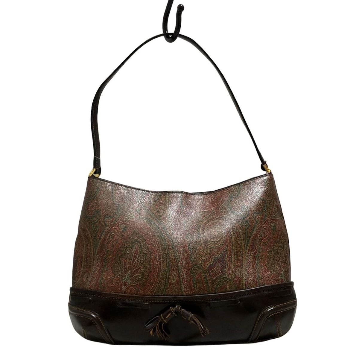 ETRO(エトロ) ショルダーバッグ - ダークブラウン×ブラウン×マルチ  