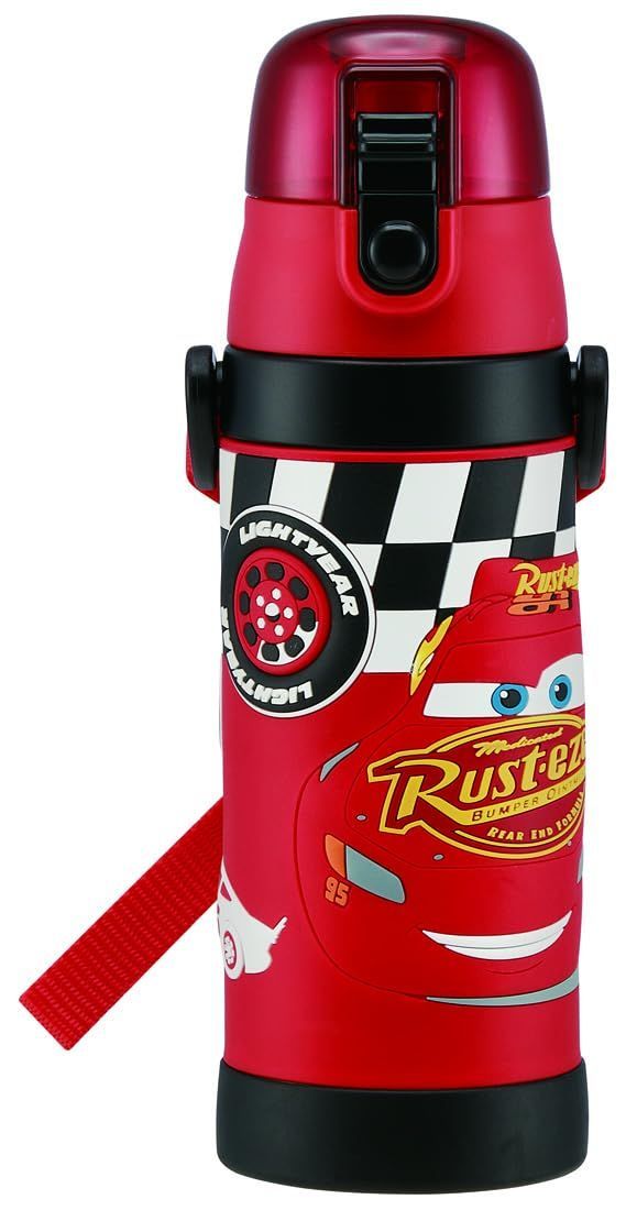 【特価商品】キッズ かわいい スポーツボトル 子供 3D立体プリントwaterbottle ディズニー 保冷専用 こども 男の子 子供に優しい軽量タイプ カーズ 水瓶 480ml 直飲み 水筒 SDPV5-A ステンレス 子供