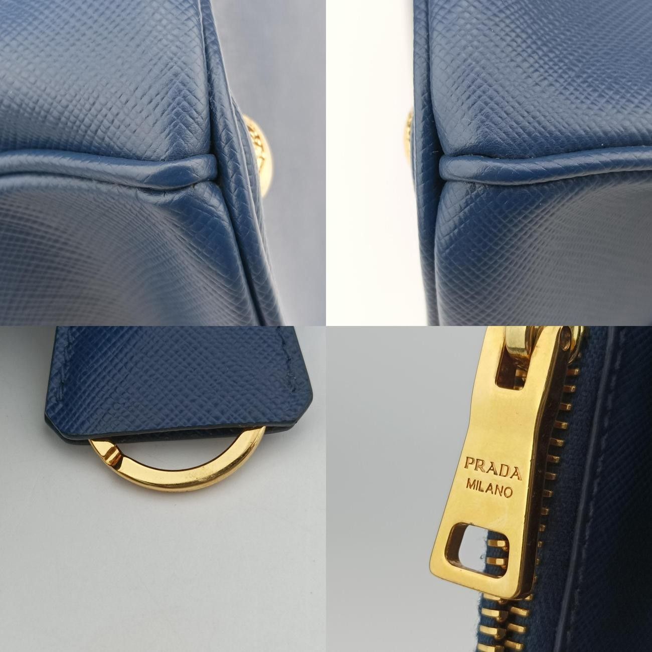 Prada ガレリア レザーミニバッグ | ブルー | FARFETCH JP