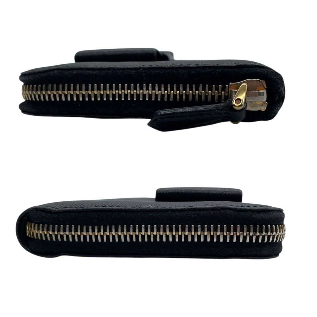 PRADA】サフィアーノ＊リボン＊ラウンドファスナー＊長財布＊黒 PRADA