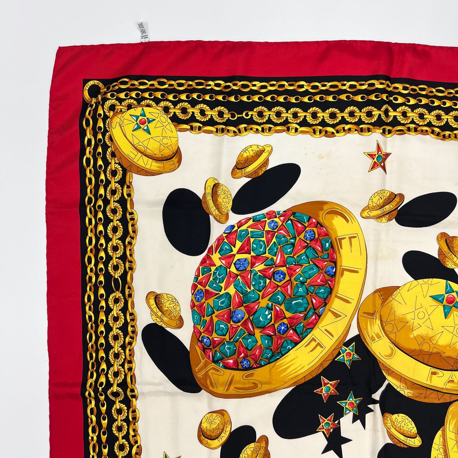 中古】CELINE セリーヌ アクセサリー 大判スカーフ シルク マルチ