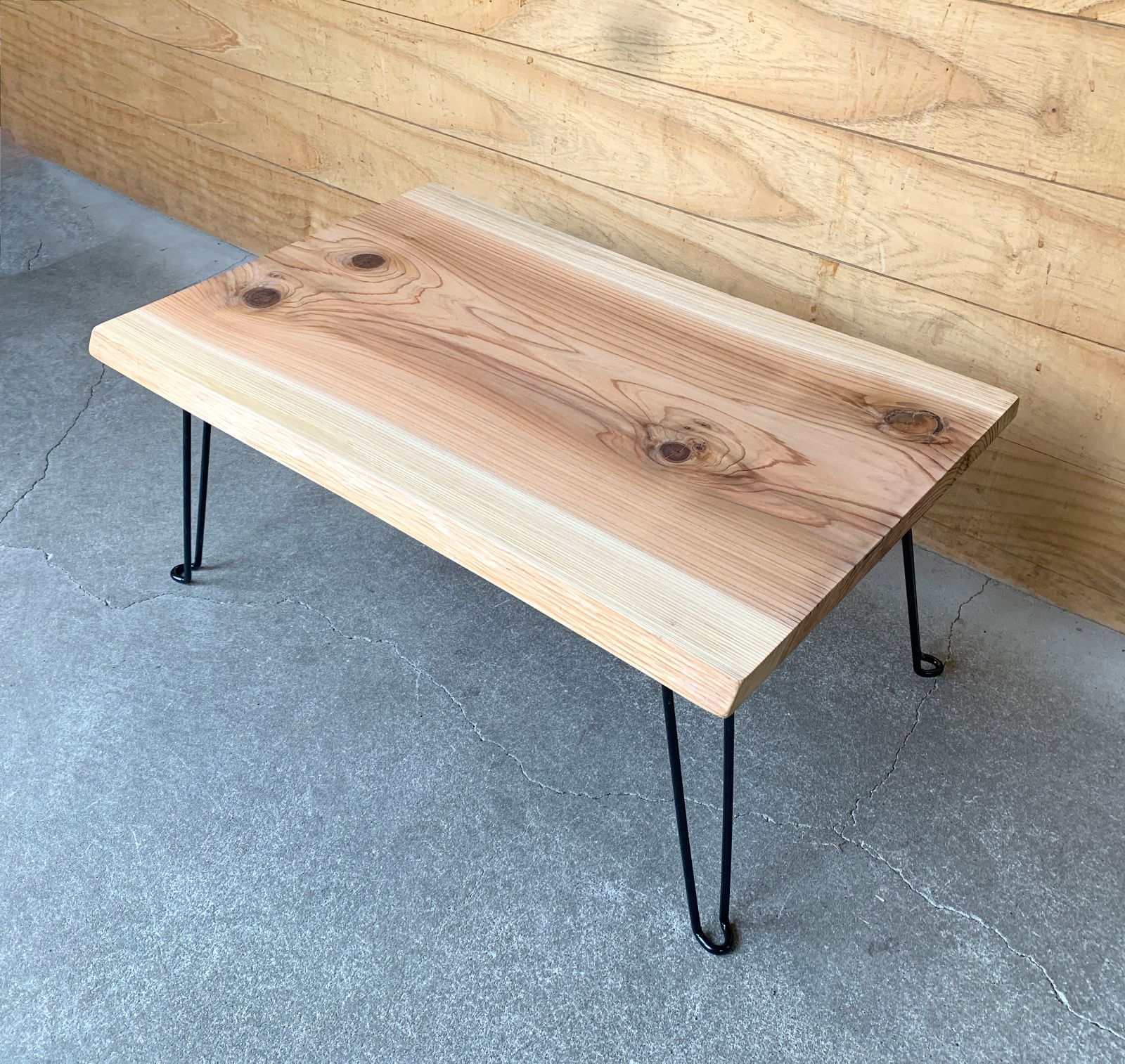 杉一枚板の折りたたみテーブル ちゃぶ台 T146