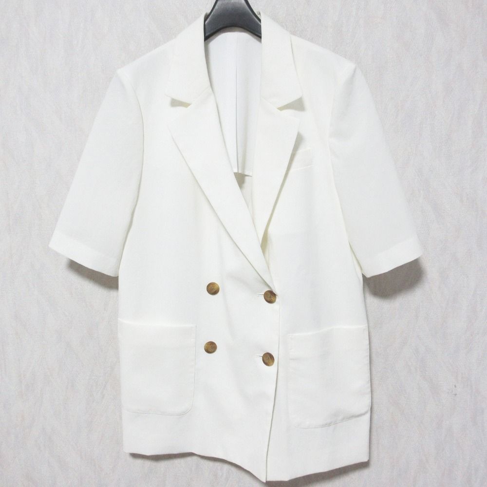 美品 23SS CADUNE カデュネ ダブルブレスト 半袖 テーラード