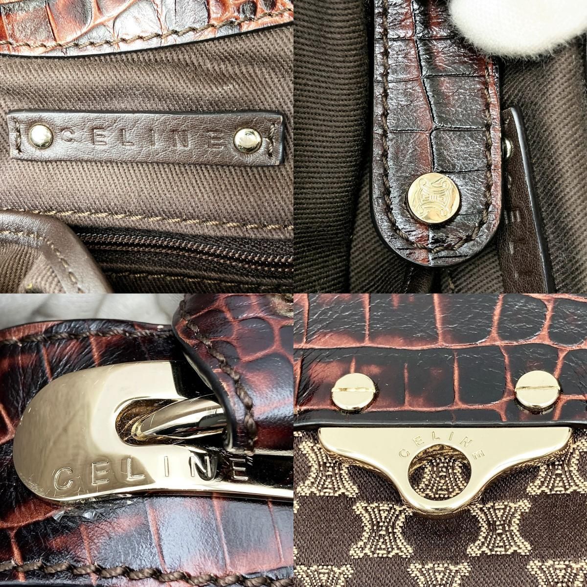 CELINE セリーヌ トートバッグ ハンドバッグ ダークブラウン 