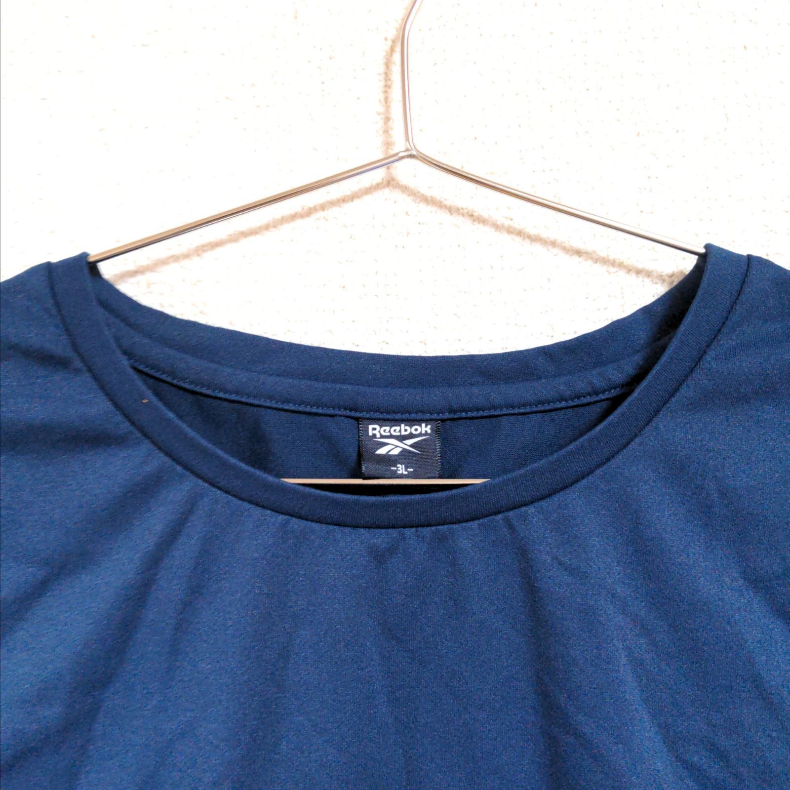 Reebok リーボック 3L インディゴブルー ブランドロゴプリント ラウンドネック 半袖Tシャツ 大きいサイズ スポーツウエア - メルカリ