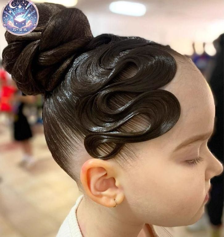 新品 未使用 新作 ヘアウィッグ 社交ダンス 競技ダンス デモ 2色