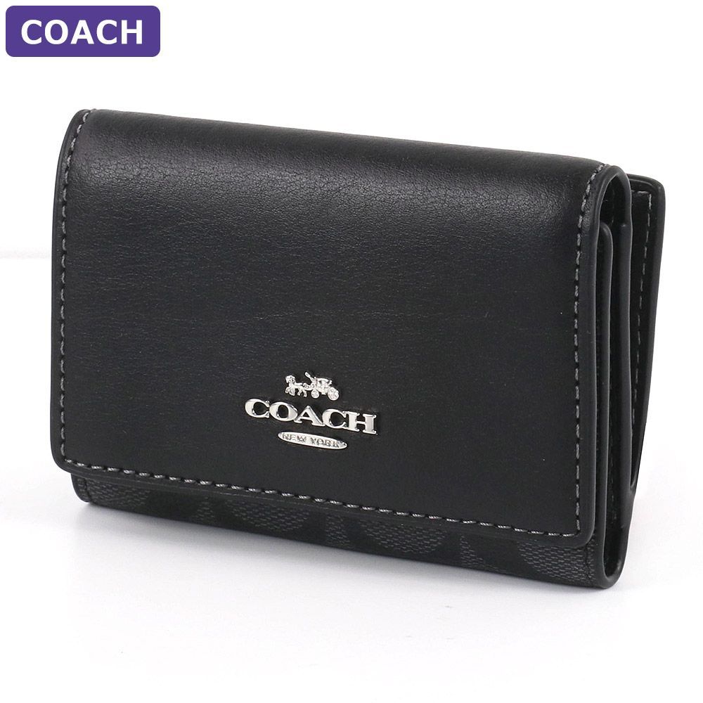 コーチ COACH 財布 三つ折り財布 CM761 SVTSQ ミニ財布 シグネチャー 