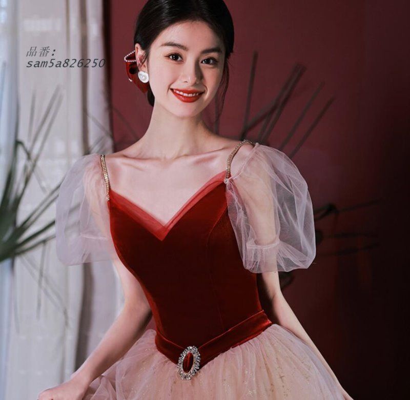 ロングドレス 演奏会用 パーティードレス 結婚式 ドレス ステージドレス 発表会 ピアノ 大人 成人式 20代30代40代 マキシ丈 コー合唱衣装 am5a826250