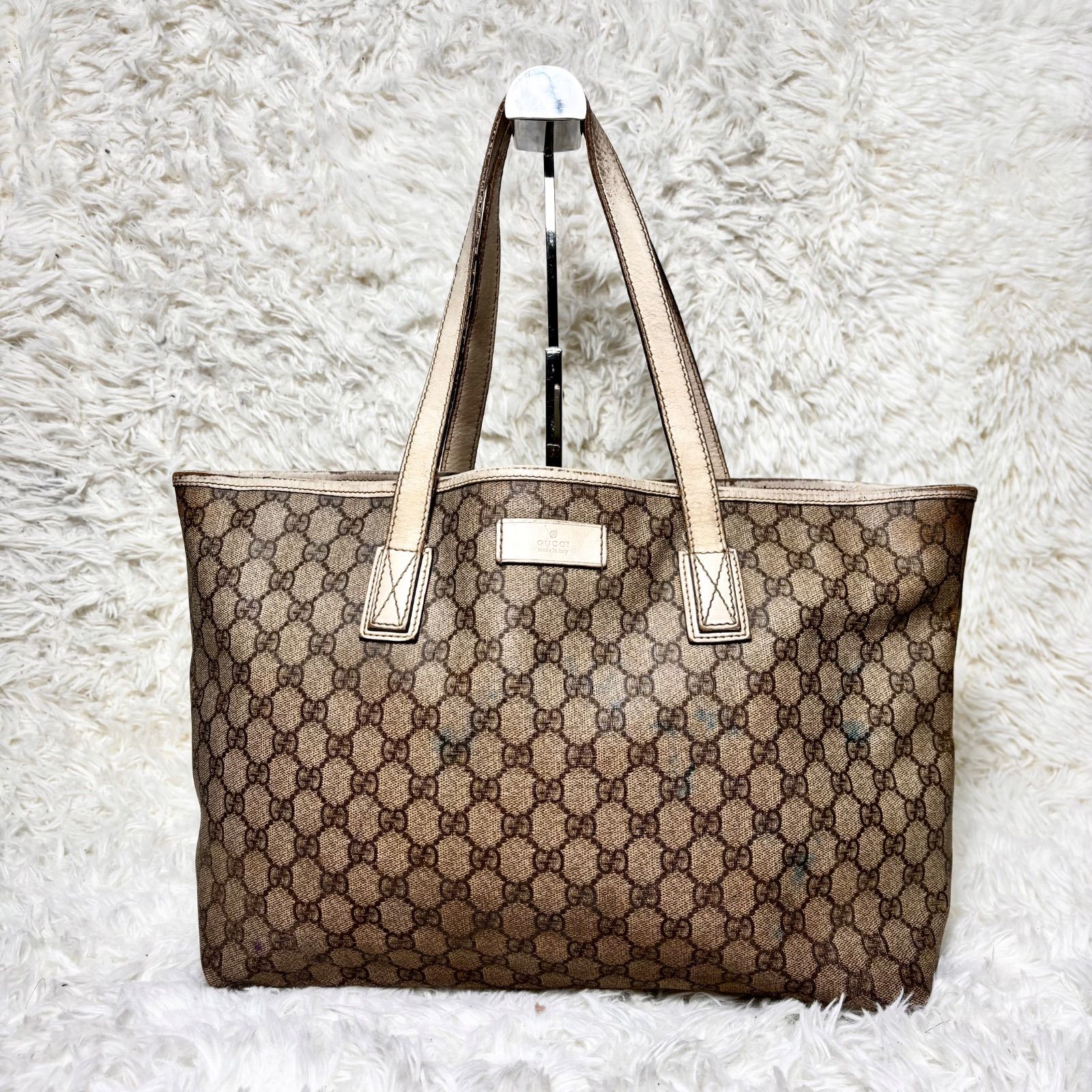グッチ GUCCI トートバッグ 肩掛け GGスプリーム GG柄 レザー
