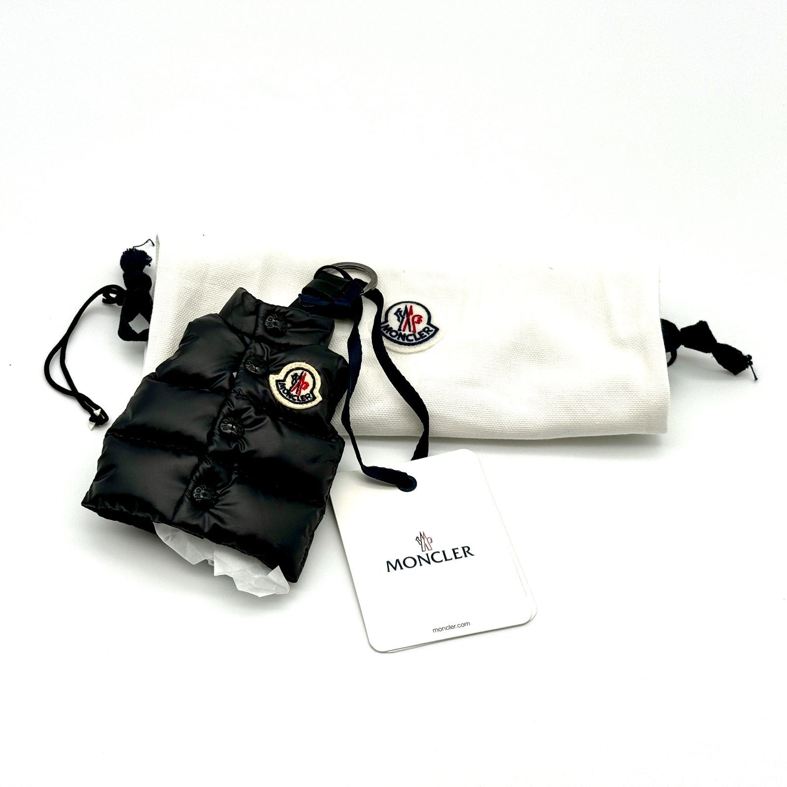 新品 MONCLER ジレ型 キーリング モンクレール ダウンベスト