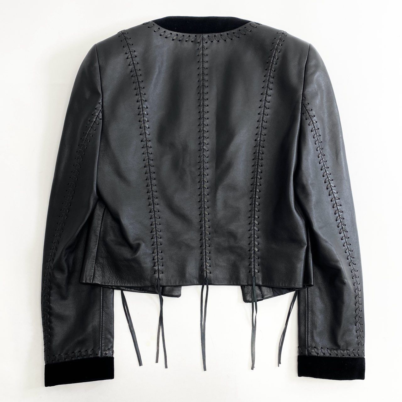 エスカーダ　ラムレザージャケット　ブラック 37c20 《美品》 ESCADA エスカーダ ラムレザージャケット 34 ブラック